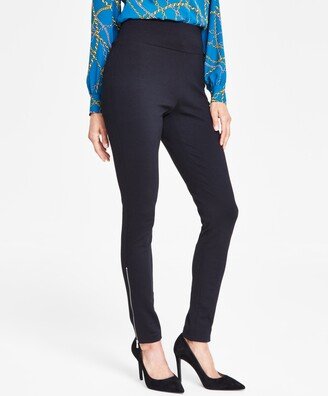 Women's Zipper-Hem Ponte-Knit Skinny Pants, Created for Macy's