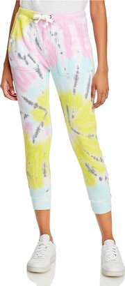 Womens Tie-Dye Drawstring Jogger Pants