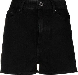 High-Waisted Denim Shorts-BN