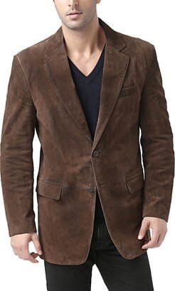 Bgsd Men Cliff Classic Two-Button Suede Leather Blazer