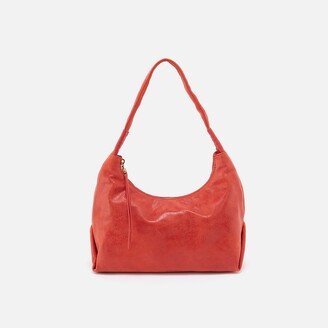 Astrid Shoulder Bag in Buffed Leather - Chili