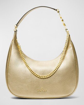 Piper Large Metallic Hobo Bag