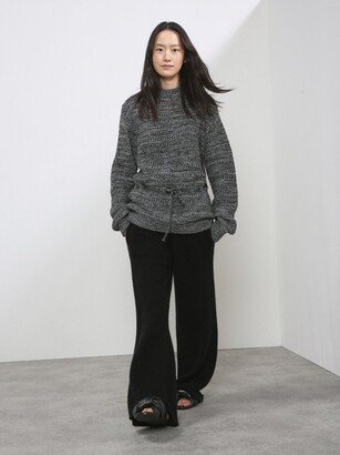 Cashmere-blend Crochet Crew-neck Jumper