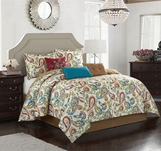 Nanshing Autumn Paisley 7-Piece Queen Comforter Set