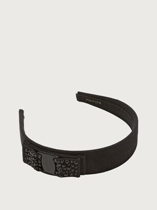 Woman Vara Bow Swarovski headband Black