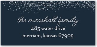 Address Labels: Snow Swirl Address Label, Black, Address Label, Matte