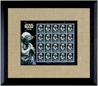 American Coin Treasures Star Wars Yoda U.s. Stamp Sheet in Wood Frame, 16