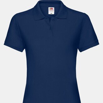 Ladies Lady-Fit Premium Short Sleeve Polo Shirt (Navy)