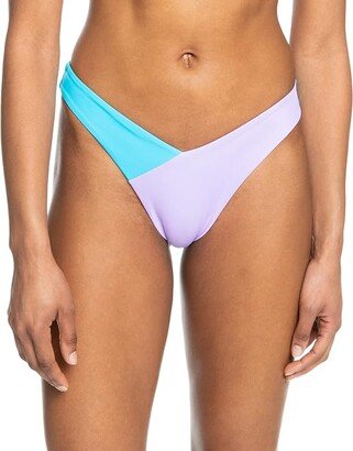 Color-Block Party Cheeky High Leg Bikini Bottoms (Bachelor Button) Women's Swimwear