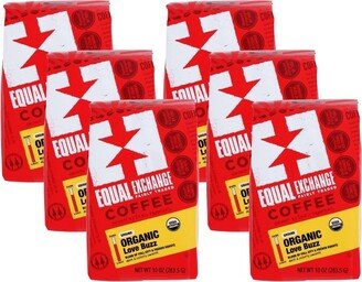 Equal Exchange Organic Love Buzz Full City & French Roast Ground Coffee - Case of 6/12 oz