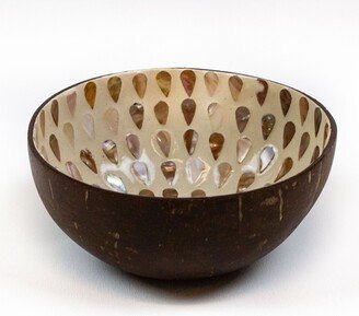 by overstockArt Pearlescent Drizzle Coconut Bowl