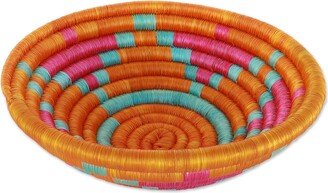 Handmade Guacamayas Sunset Natural Fiber Basket