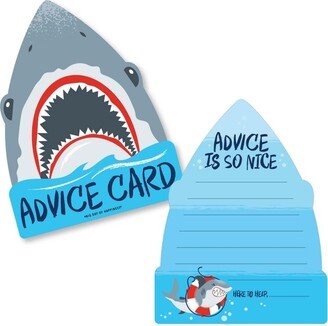 Big Dot Of Happiness Shark Zone - Wish Card Activities - Shaped Advice Cards Game - Set of 20