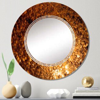 Designart 'Macro Of Carbonated Drink In Glass' Printed Modern Wall Mirror