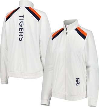 Women's G-iii 4Her by Carl Banks White Detroit Tigers Red Flag Full-Zip Track Jacket