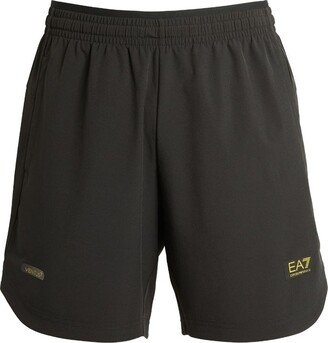 Logo Print Sports Shorts-AA