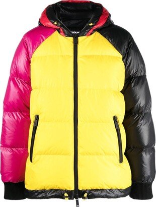 Logo-Print Puffer Jacket-AM