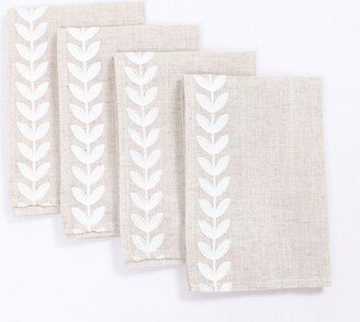 Cute Leaves Crewel Embroidered Napkins 20