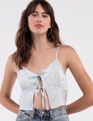 Womens Satin Crop Top