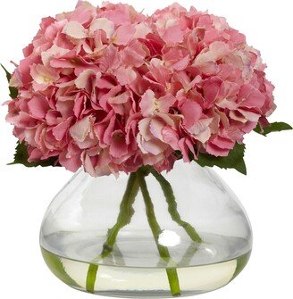 Large Blooming Hydrangea w/Vase