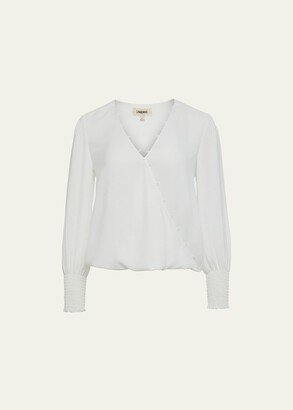 Enzo Cross-Front Blouse