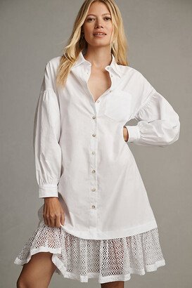 Lace-Hem Shirt Dress