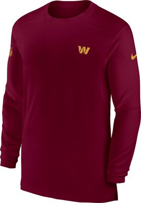 Men's Dri-FIT Sideline Coach (NFL Washington Commanders) Long-Sleeve Top in Red