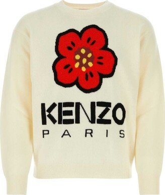 Boke Flower Intarsia-Knit Crewneck Jumper