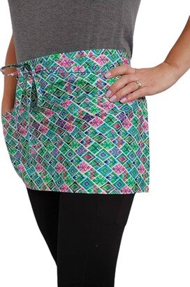 Colorful Diamonds Waist Apron | Half With Pockets Server & Restaurant