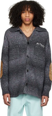 Black Space Dye Cardigan