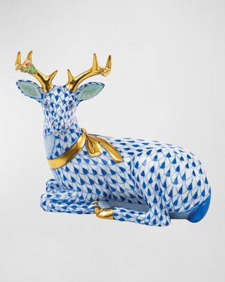 Lying Christmas Deer Figurine
