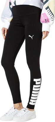 Athletic Logo Tights Black) Women's Shorts