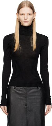 Black Sheer Turtleneck