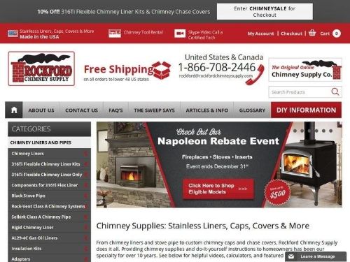 Rockford Chimney Supply Promo Codes & Coupons