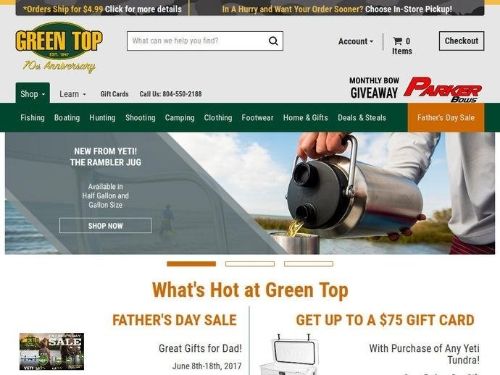 Green Top Sporting Goods Promo Codes & Coupons