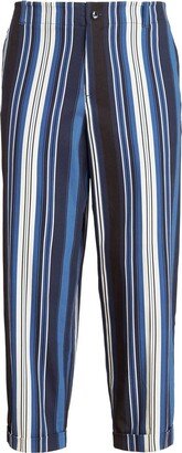 Striped Cropped Trousers-AB