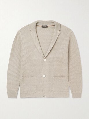 Silk and Linen-Blend Cardigan