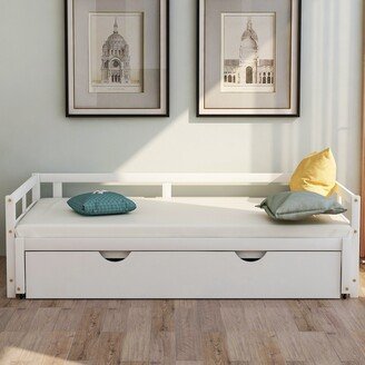 Extending Daybed with Trundle, Wooden Daybed with Trundle-AA