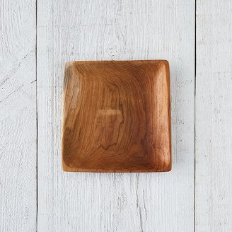 Square Teak Root Salad Plate