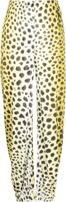 Jagger cheetah-print tapered trousers