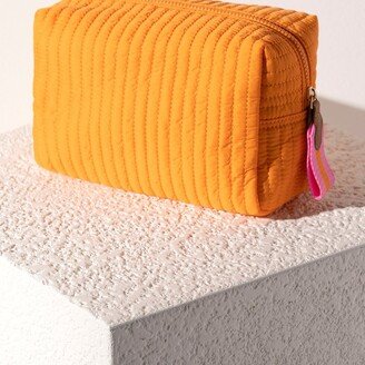 Ezra Large Cosmetic Pouch, Orange