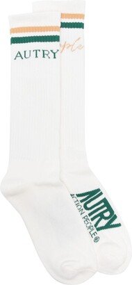 Logo-Embroidered Cotton Socks