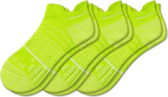 Women's Tennis Performance Ankle Sock 3-Pack - Lime - Large - Athletic