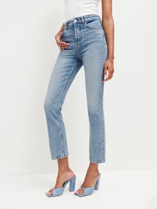 Cynthia Stretch High Rise Straight Jeans