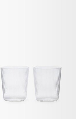 Set Of Two Luisa Ridged-glass Tumblers