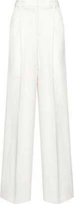 Wide-Leg Pleat-Detailed Trousers