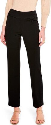 Petite Work It Straight Leg Trousers (Black Onyx) Women's Clothing