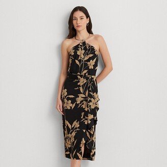 Ralph Lauren Floral Georgette Halter Dress