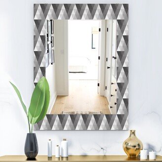 Designart 'Triangular Colourfields 2' Modern Mirror - Printed Wall Mirror