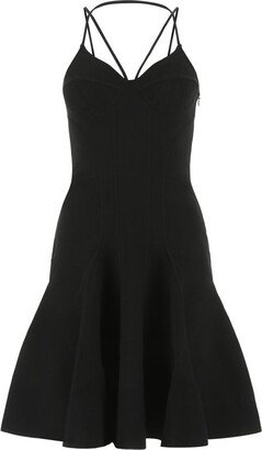 Strappy Fluted Mini Dress